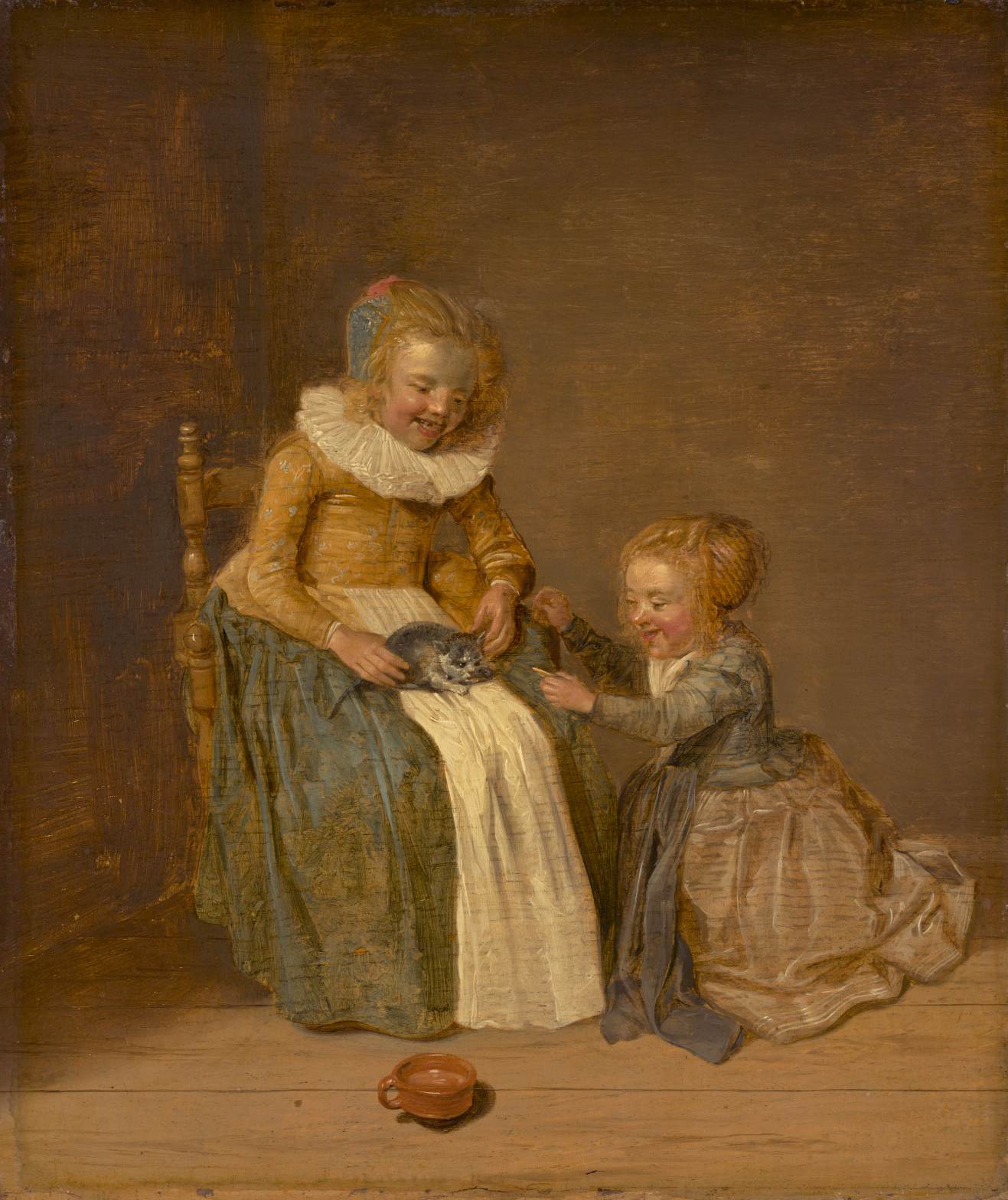 Children with a Cat