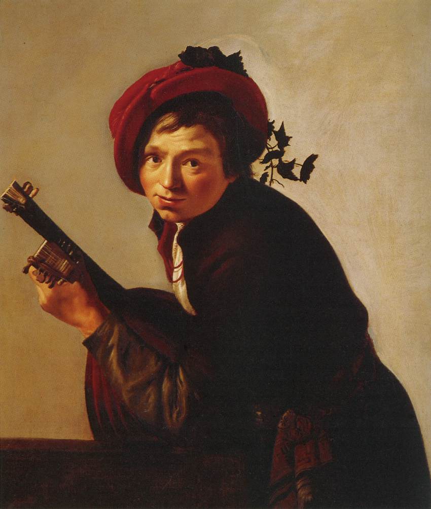 Young Man Playing The Lute