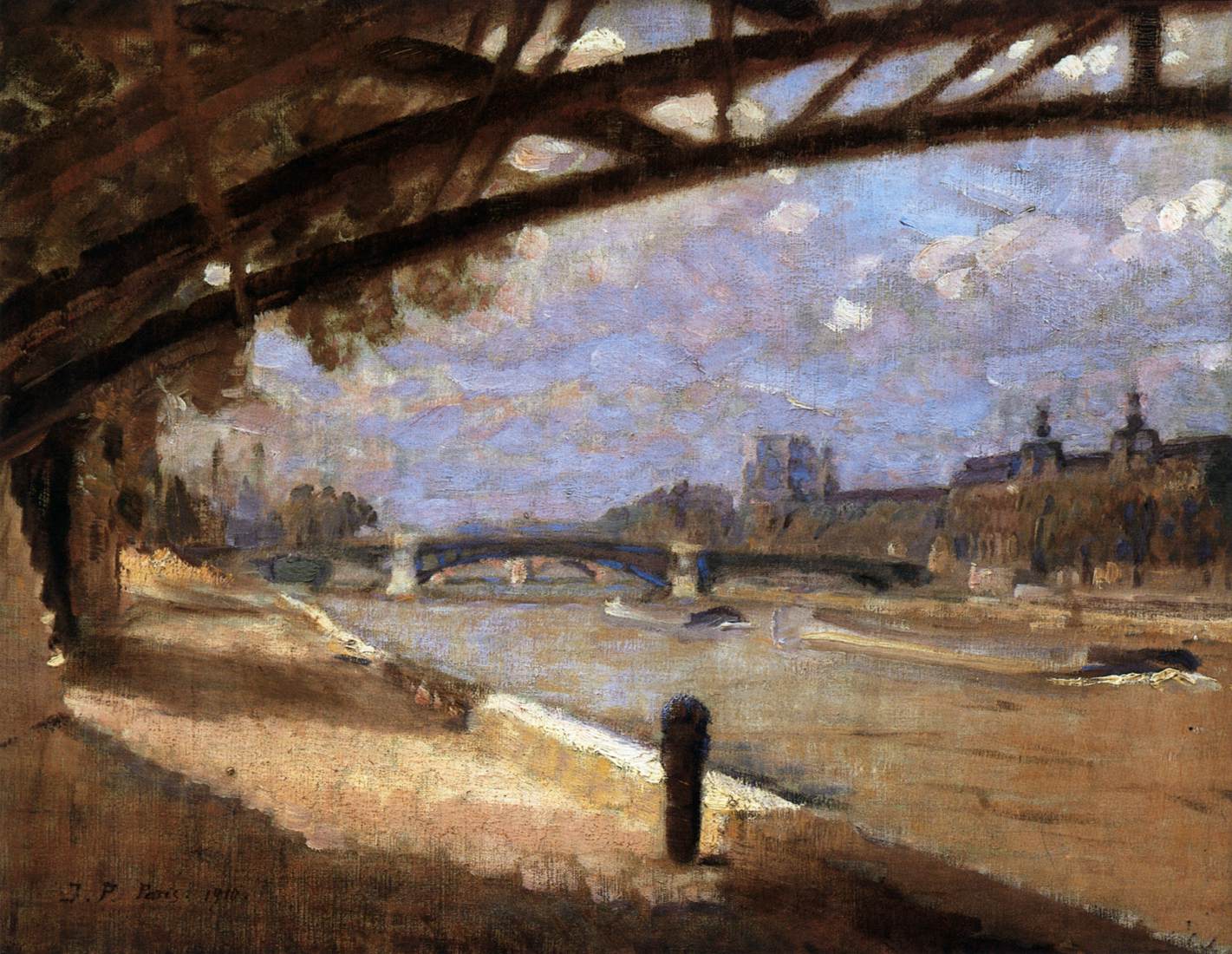 Under Des Arts Bridge, Paris