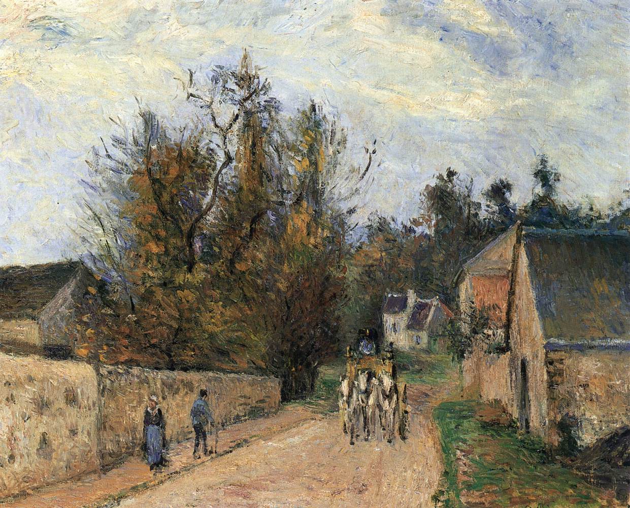 La livraison du courrier. Le chemin de l'ermitage vers l'ermitage