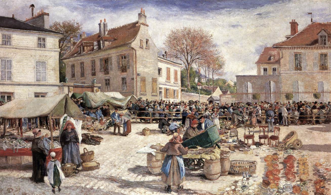 The Market Outside the Town Hall of Pontoise