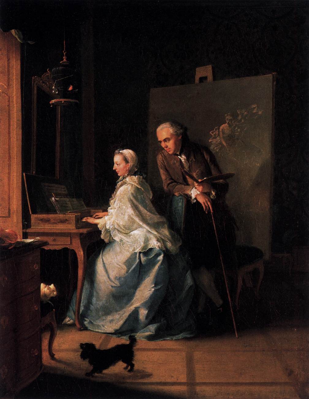 Porträt des Künstlers und seiner Frau in der Spineta