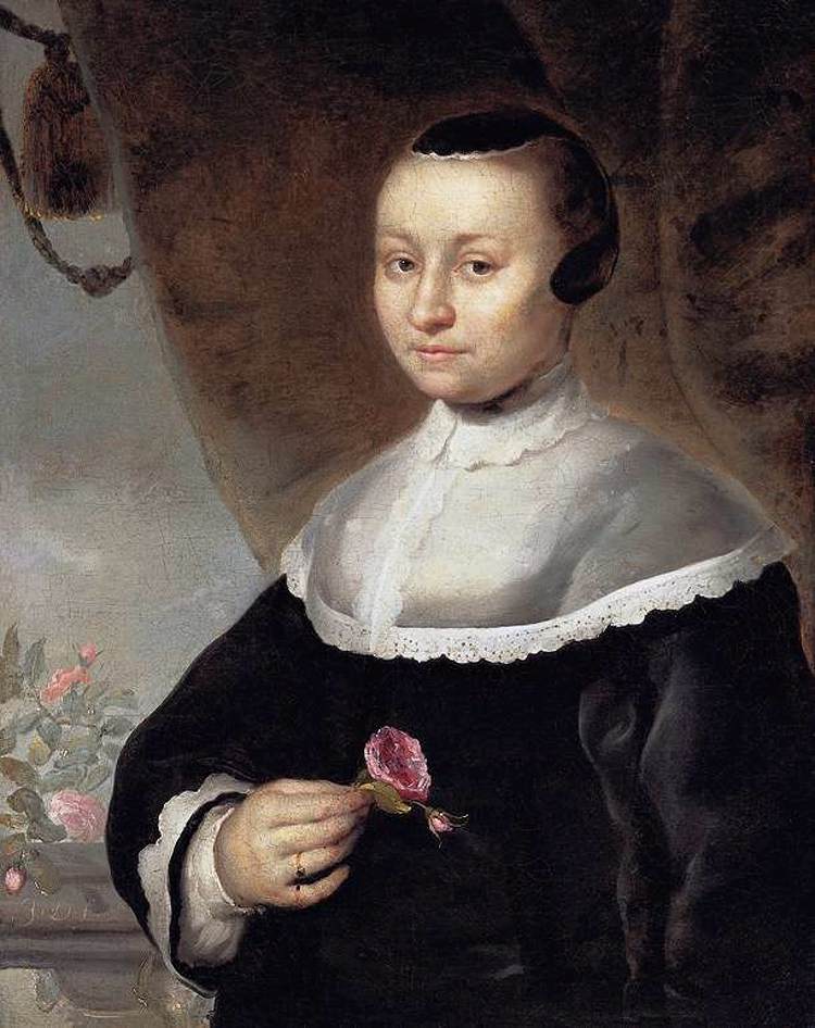jovem mulher com uma rosa