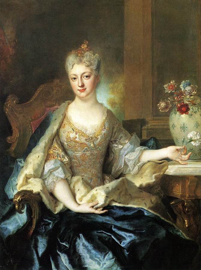 Portræt af hertuginden af ​​Saint-Dagan