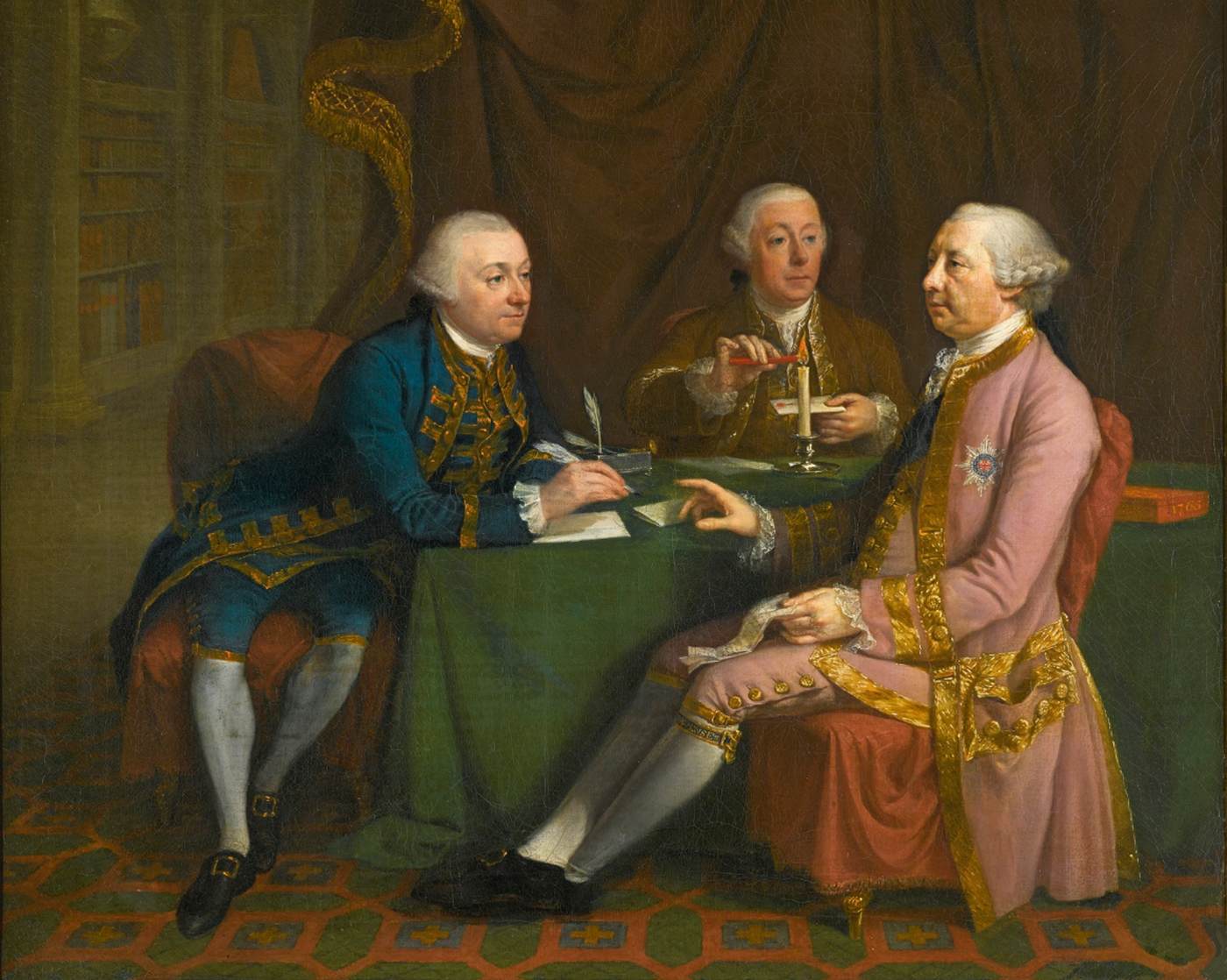 Portrait of Jorge Montagu Dunk with His Two Secretaries