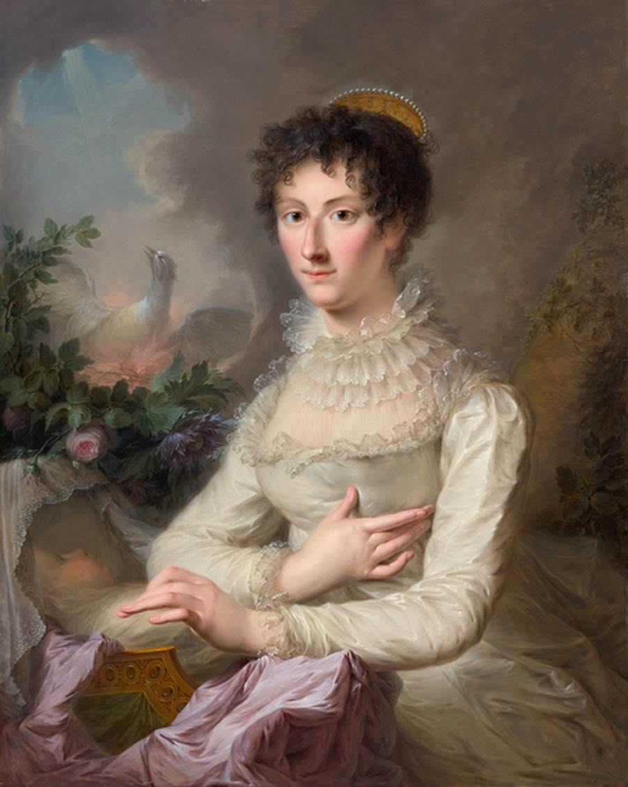 Portrait d'une dame avec son petit fils