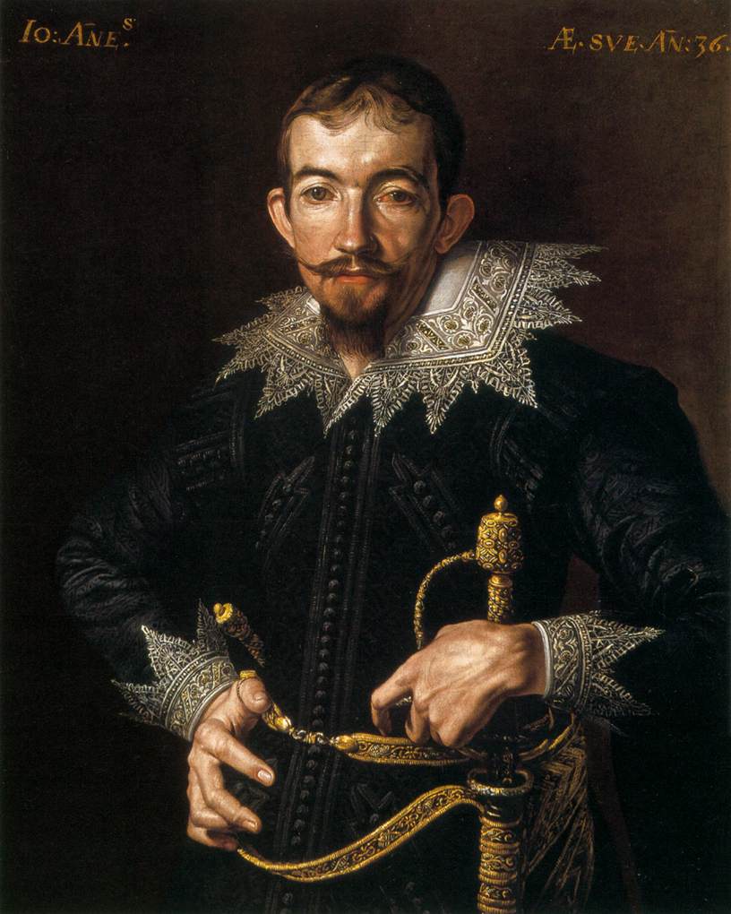 Porträt eines Herrn mit einem Schwert