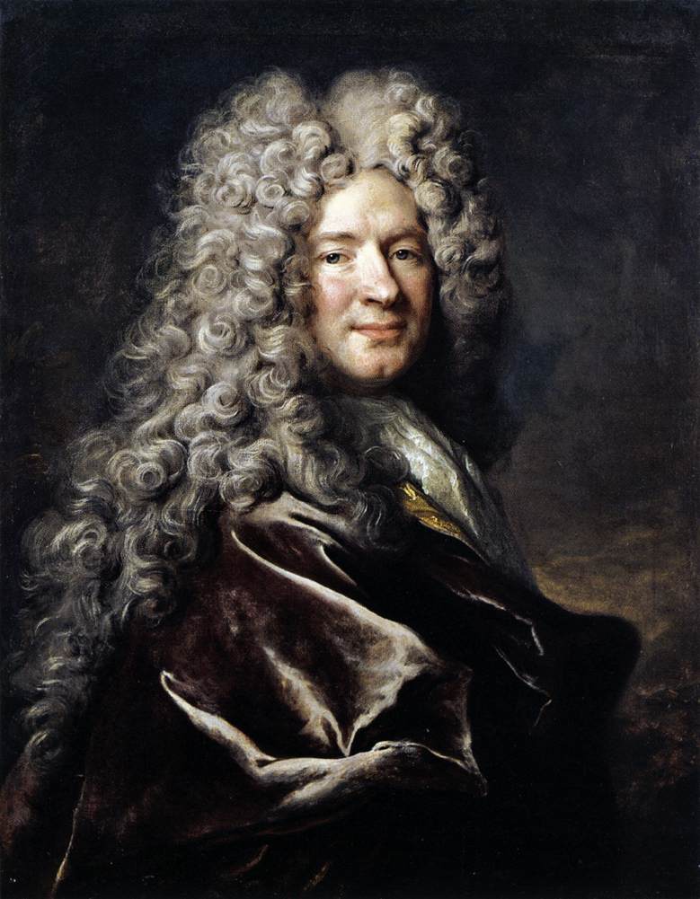 Portret van een man met een paarse gewaad