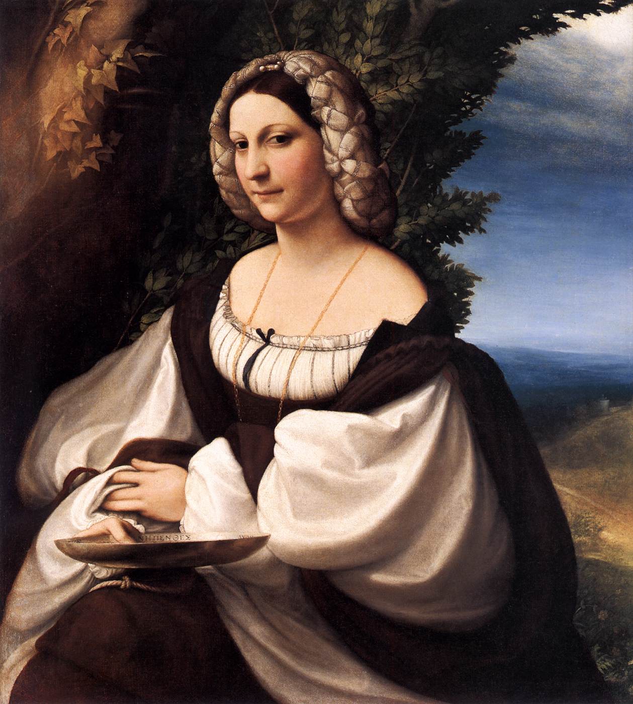 Porträtt av en mild kvinna