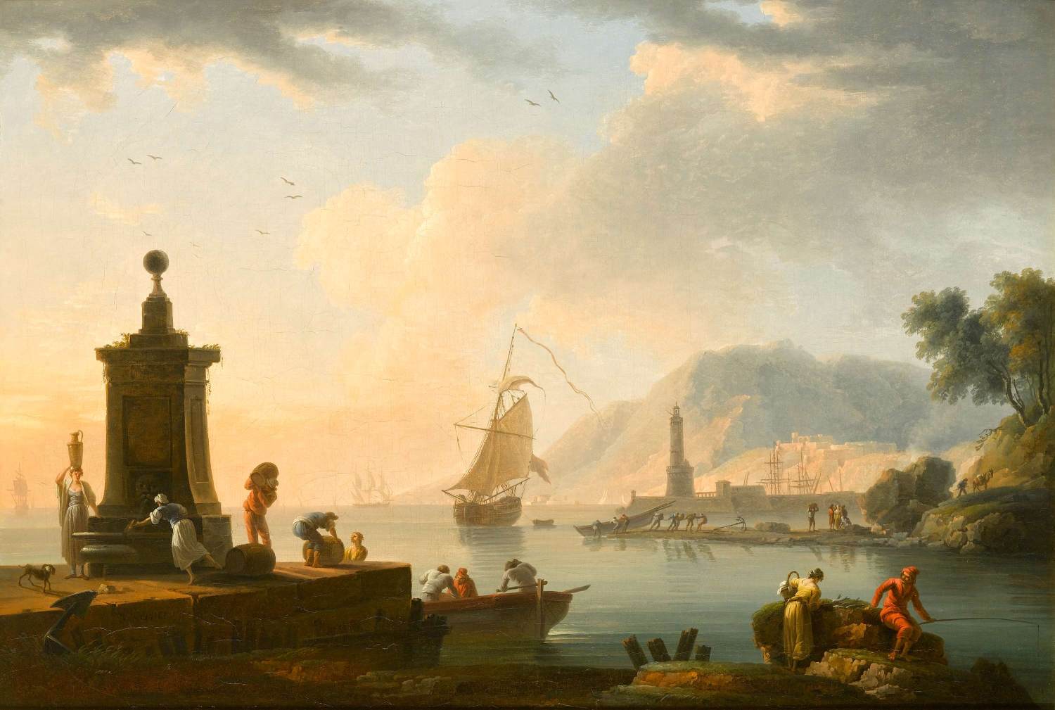 Mediterranean Port Scene