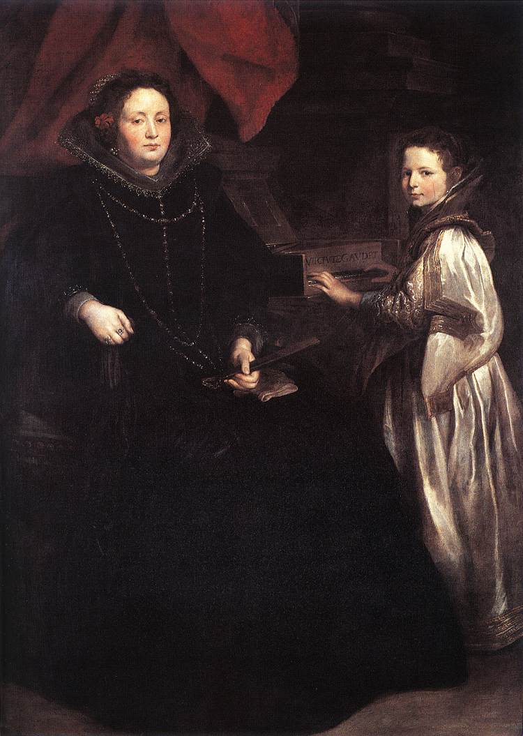 Retrato de Porzia Imperiale y su Hija