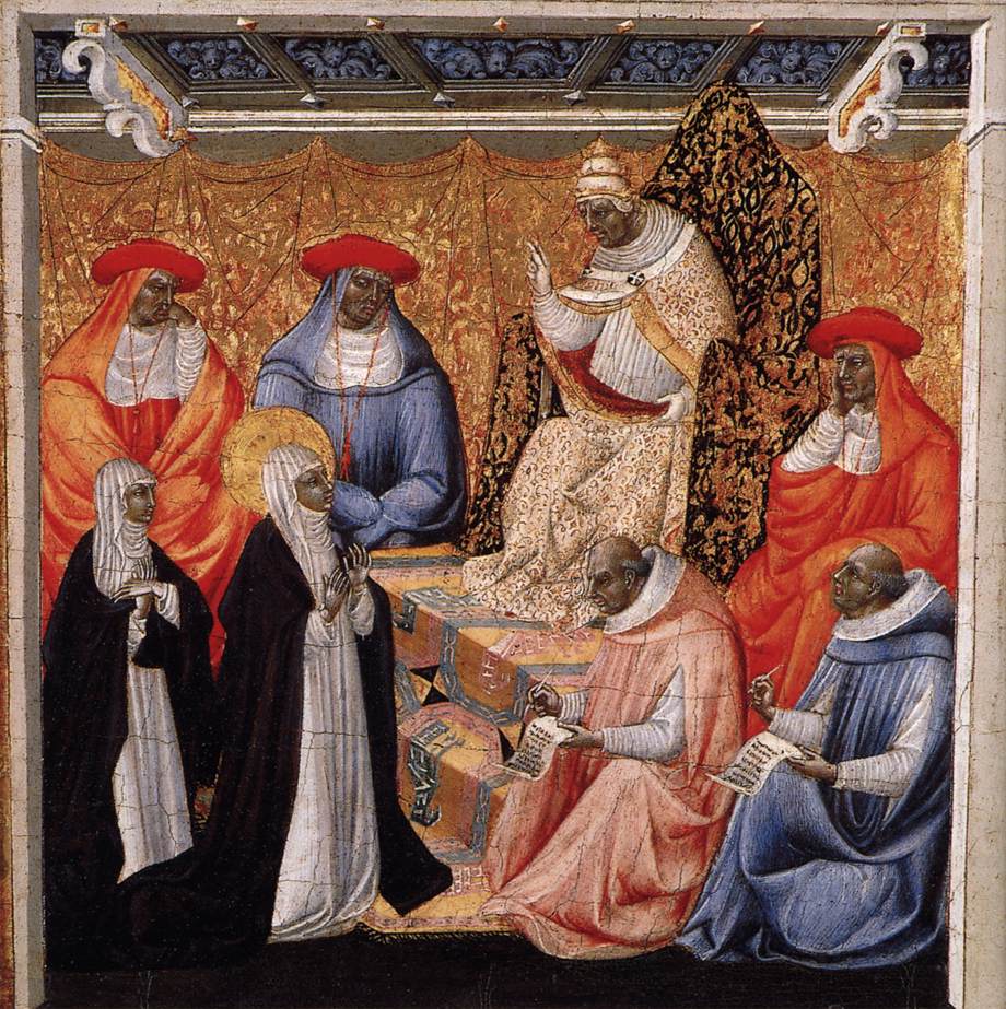 Santa Catarina diante do Papa em Avignon