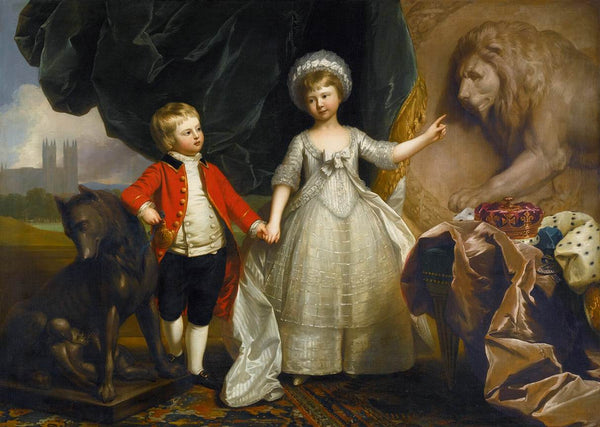 Portrait of Prince William and his Big Sister, Princess Sophia