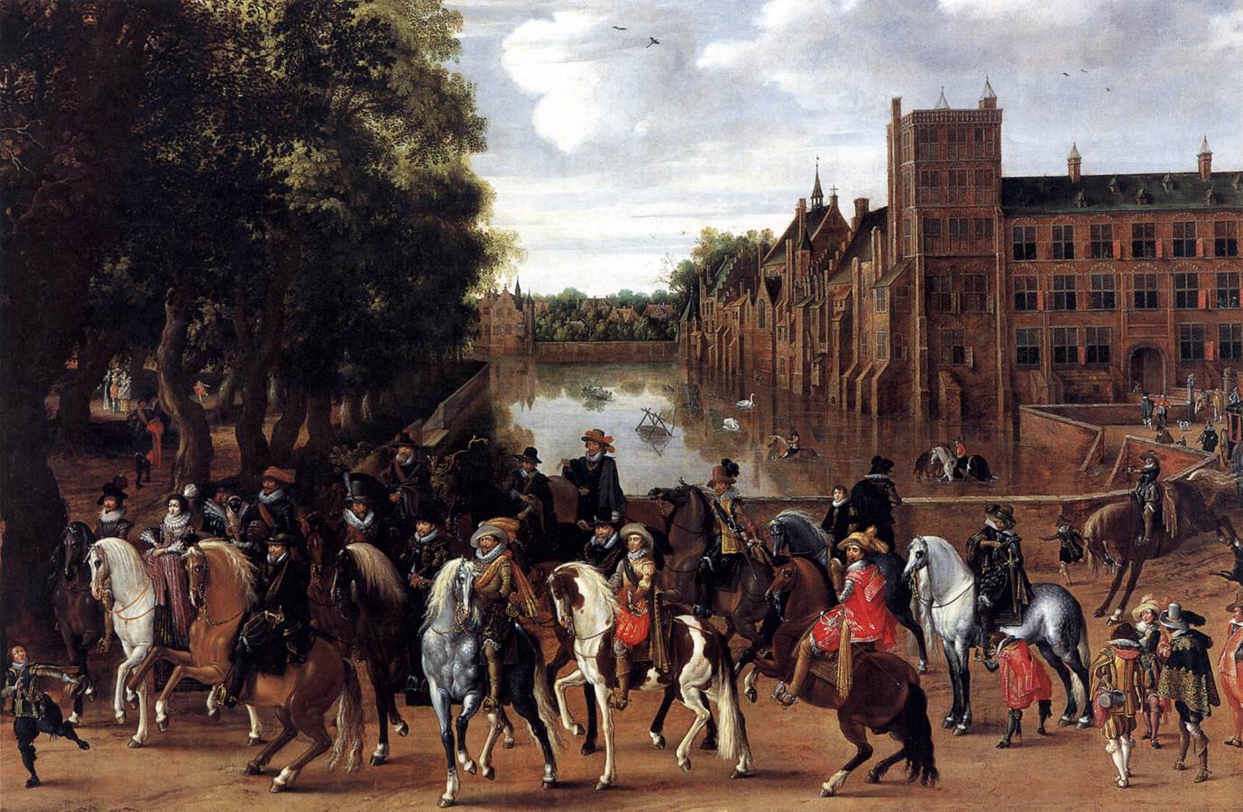 The Princes of Orange and Their Families Leaving the Buitenhof