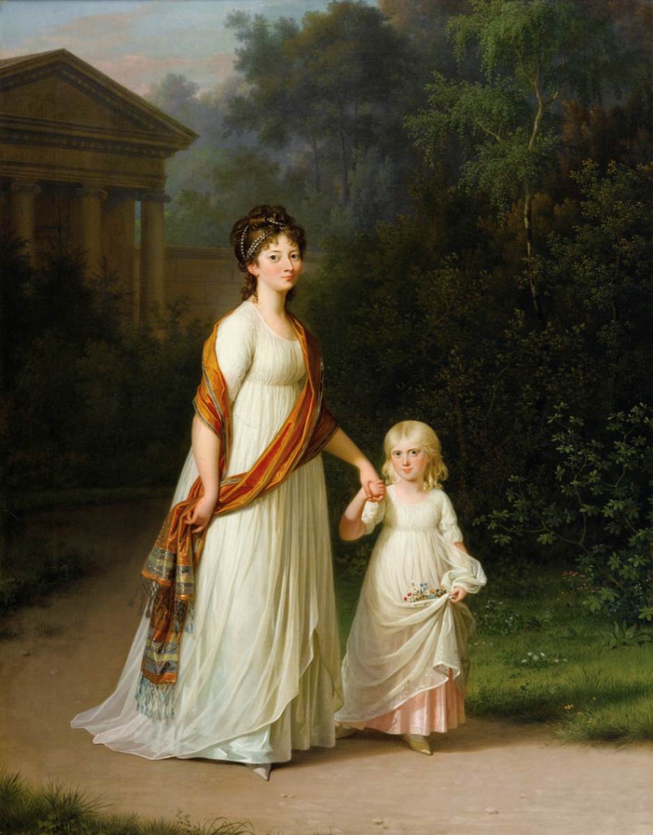 Marie-Sophie-Frederikke, princesse de Danemark et sa fille, la princesse Caroline