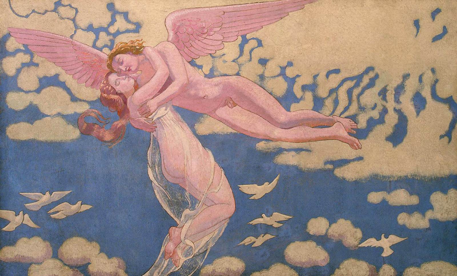 La storia della psiche: 7 Cupida caricando la psiche in paradiso