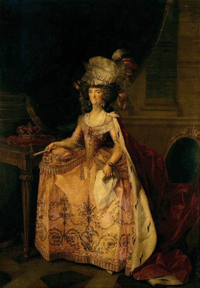 Portret van María Luisa de Parma, de koningin van Spanje