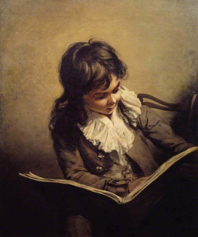 a boy reading