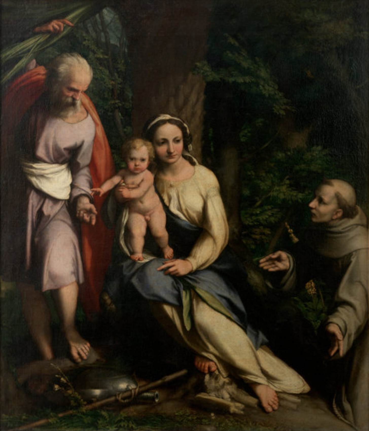 Rest on the Flight into Egypt with Saint Francis