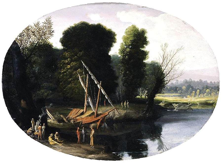 Paysage de la rivière italienne