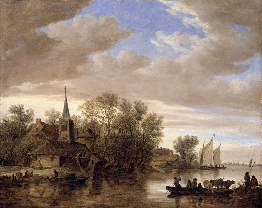 River Landscape with a Cattle