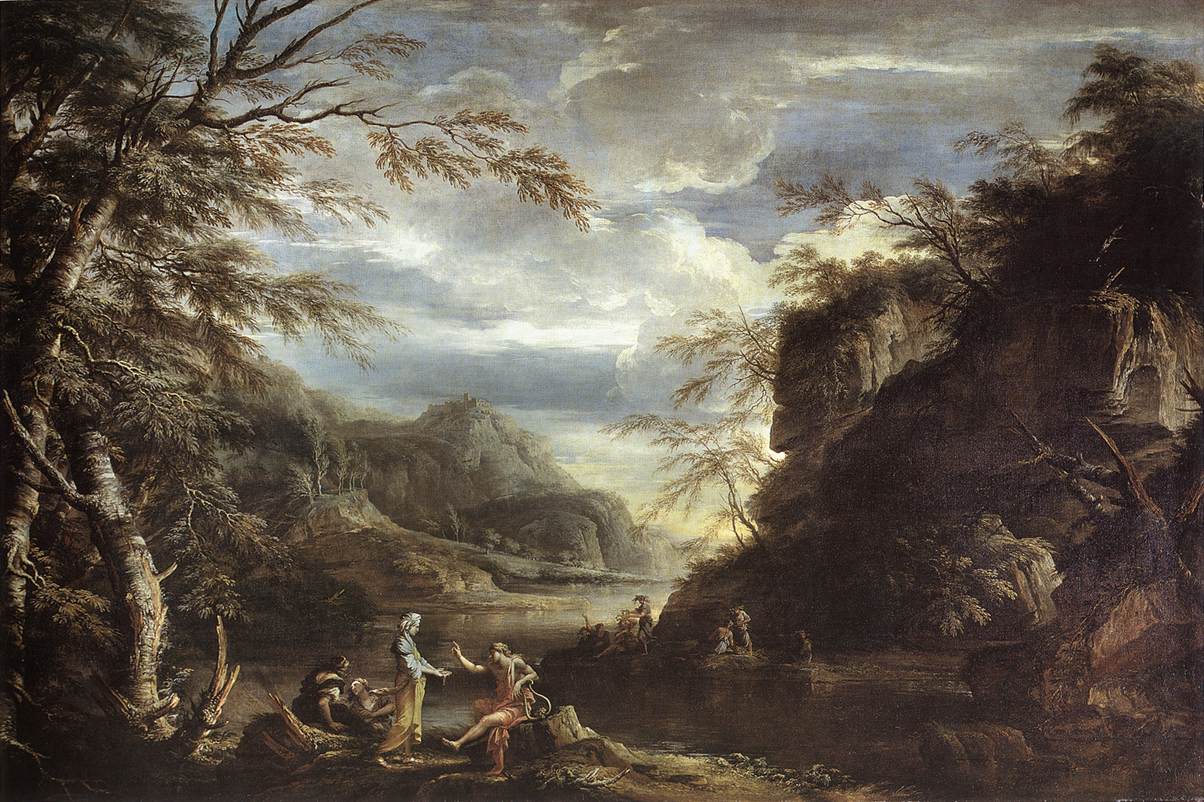 River Landscape with Apollo and the Sibyl of Cumea