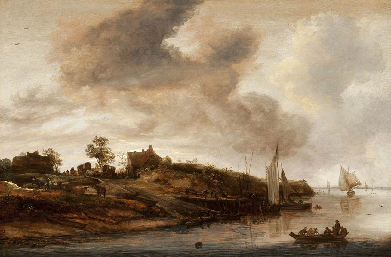 River Landscape with Ferry