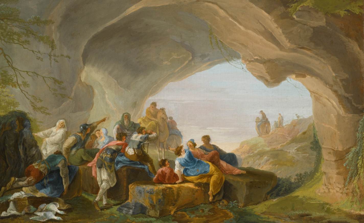 Figure romane in una grotta
