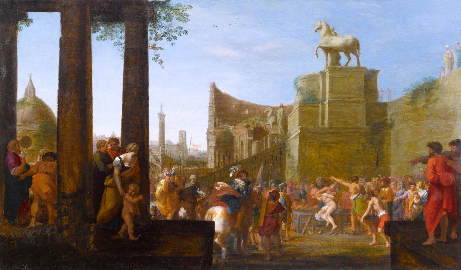 Capricho View of Roma con il martirio di San Lorenzo