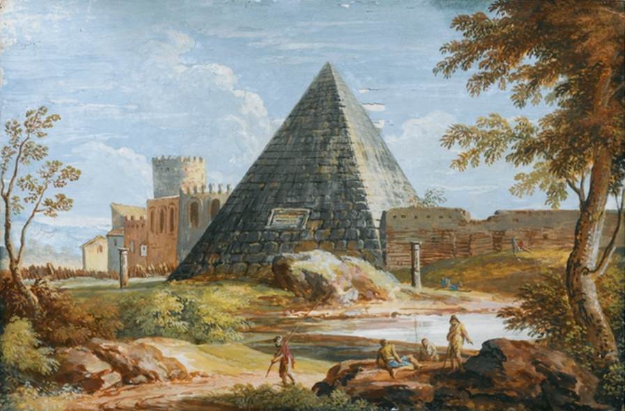 Widok rzymski: piramida Caius Cestius