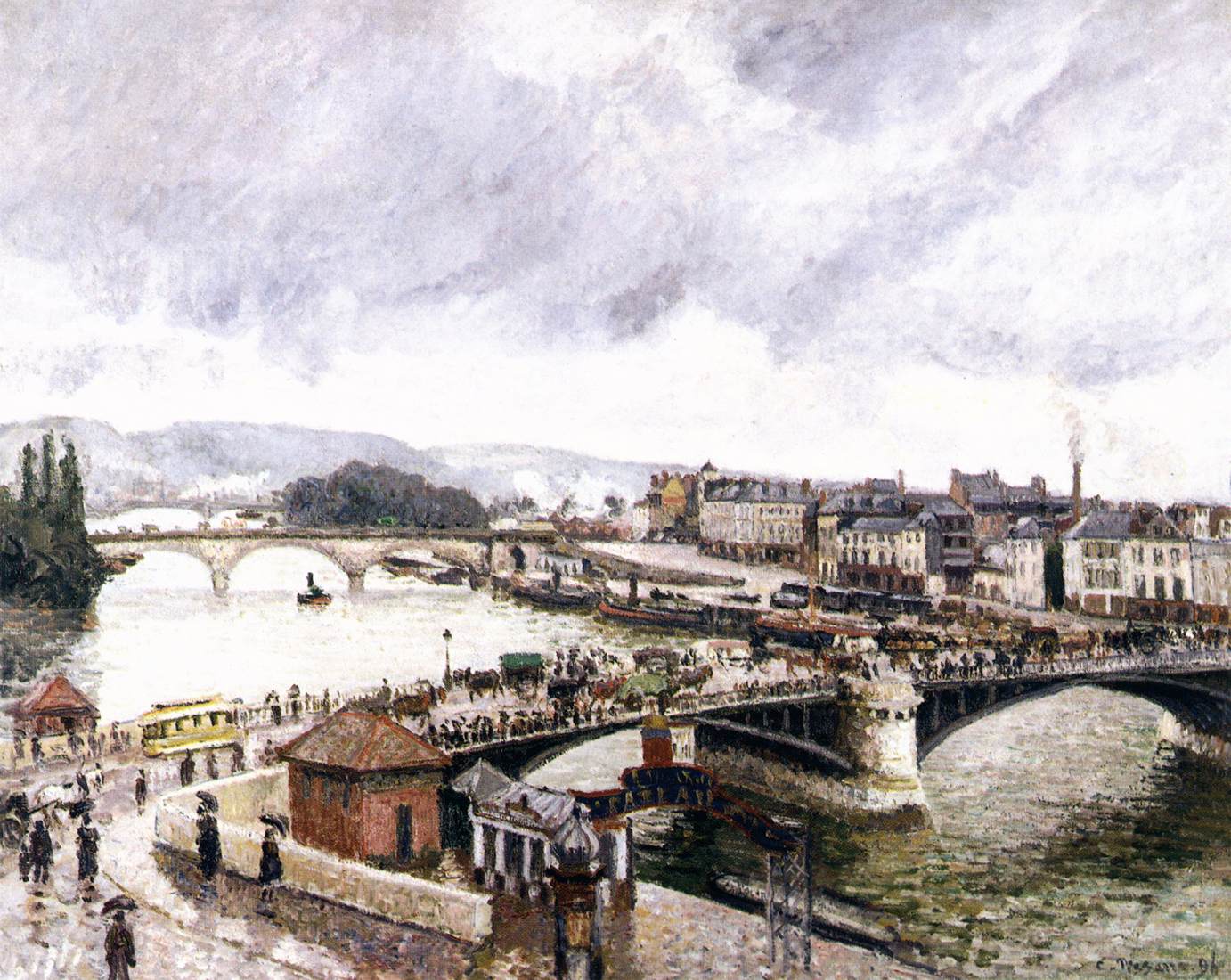 Le Grand Pont, Rouen, efeito da chuva