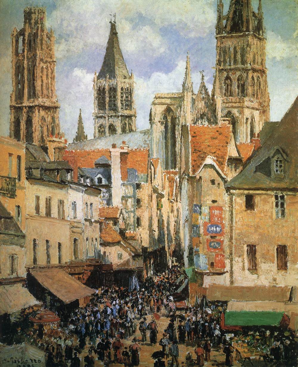 Der alte Markt in Rouen und La Rue de l'inicerie