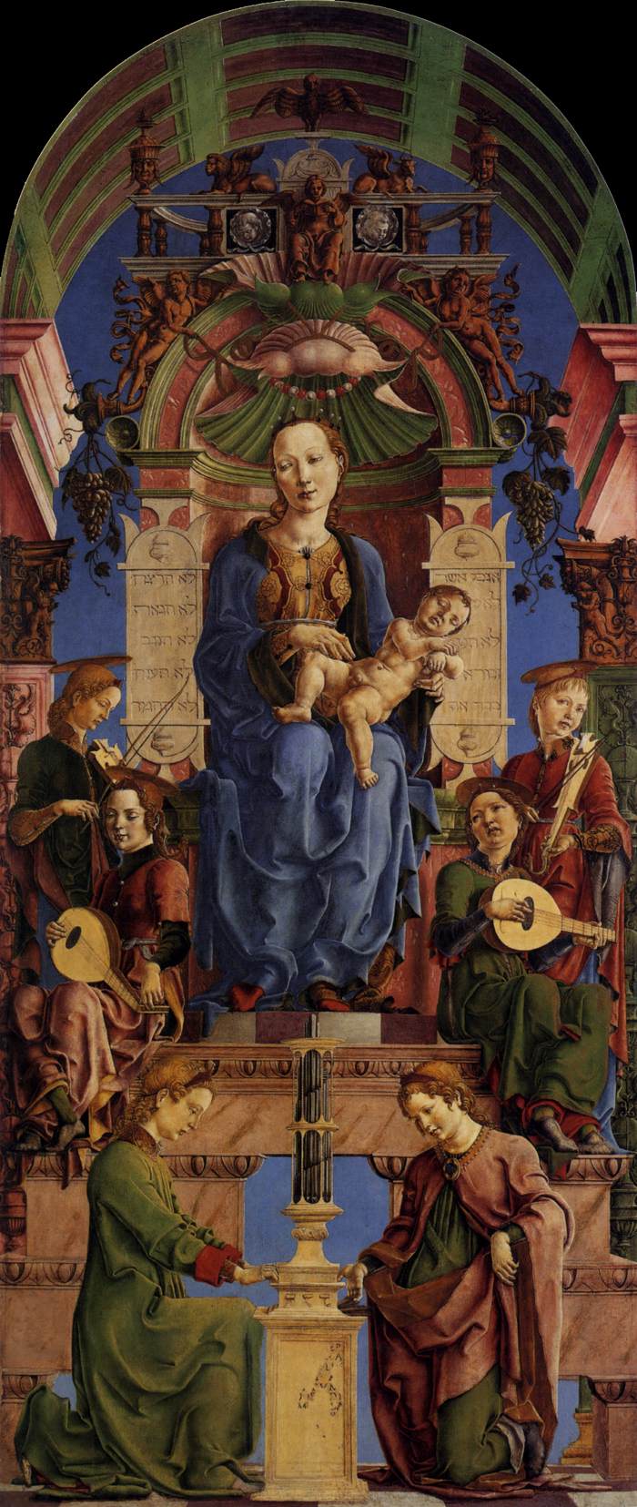 Jungfru med det tronade barnet (Raverella Polyptic Panel)