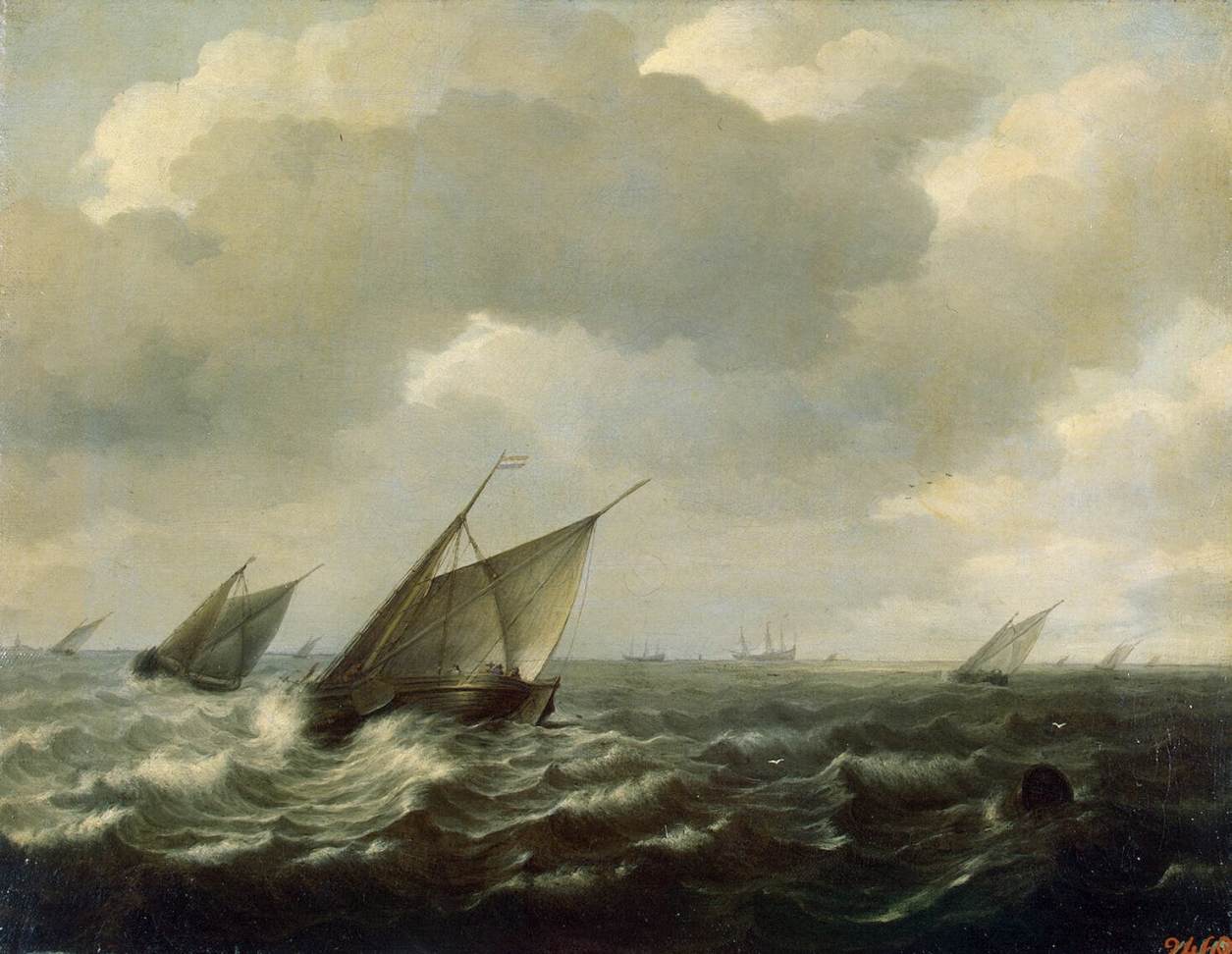 Sailing Boats in a Strong Wind