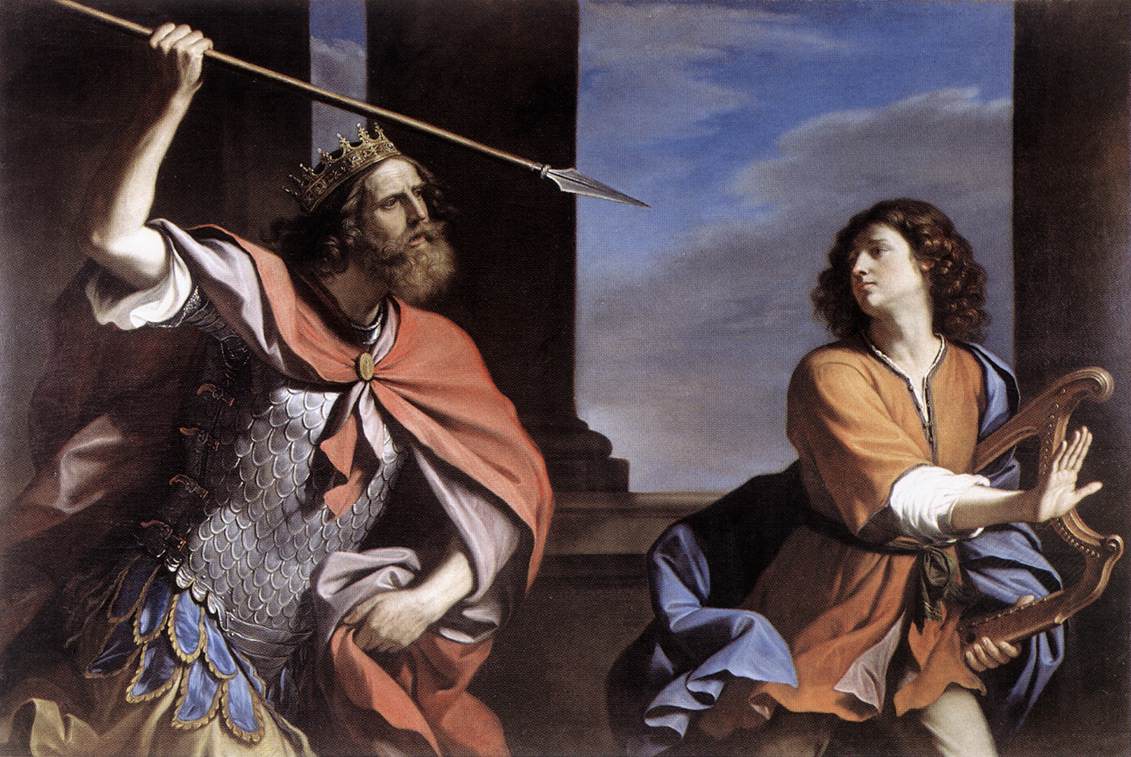Saul attackerar David