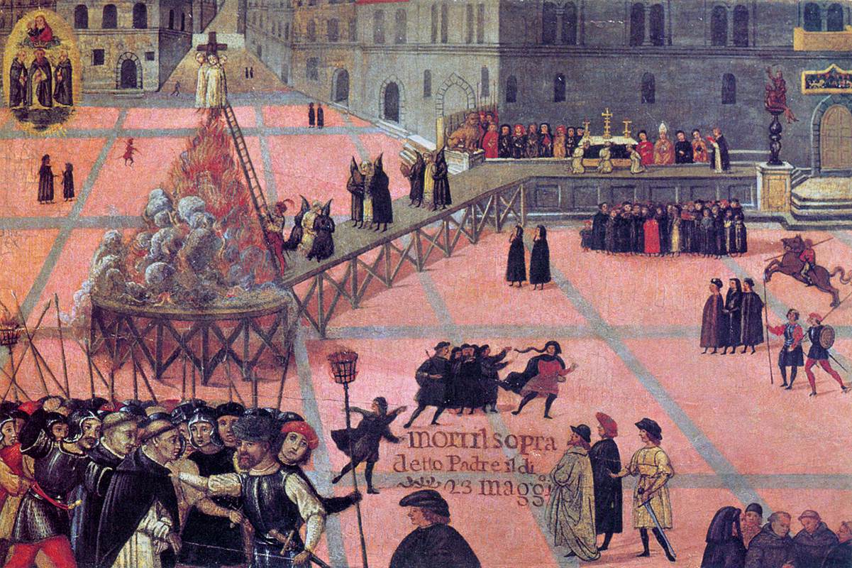 Girolamo Savonarola -test i Plaza Signoria