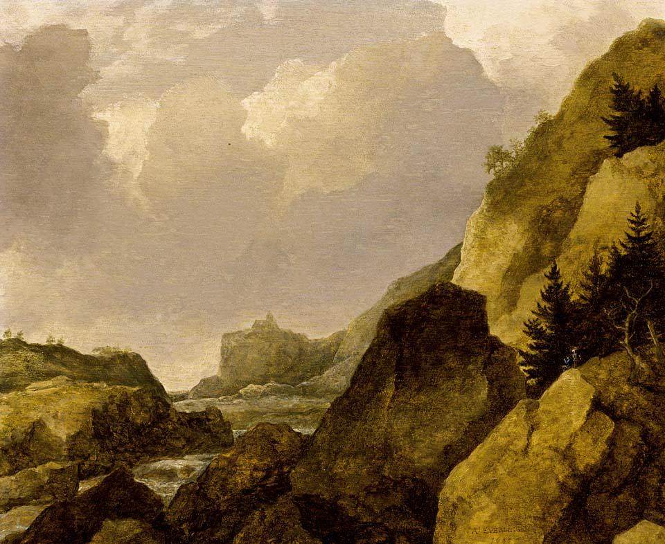 Paesaggio scandinavo roccioso