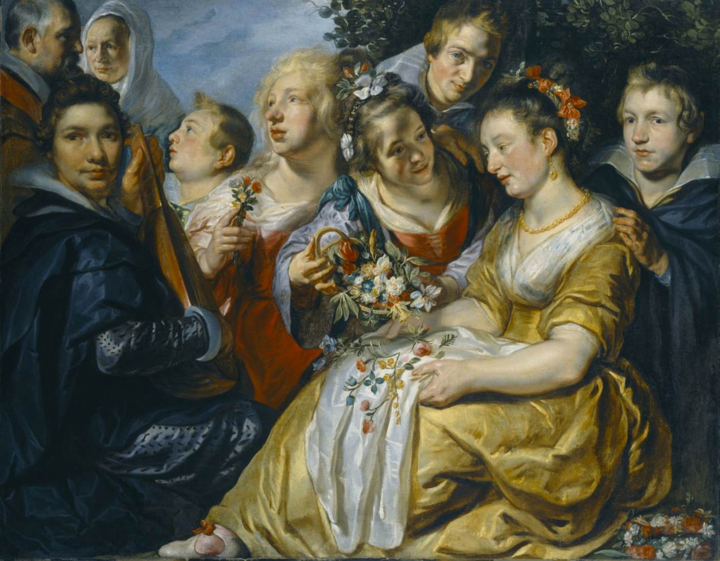 Self-portrait with the Family of his Father-in-law Adán Van Noort