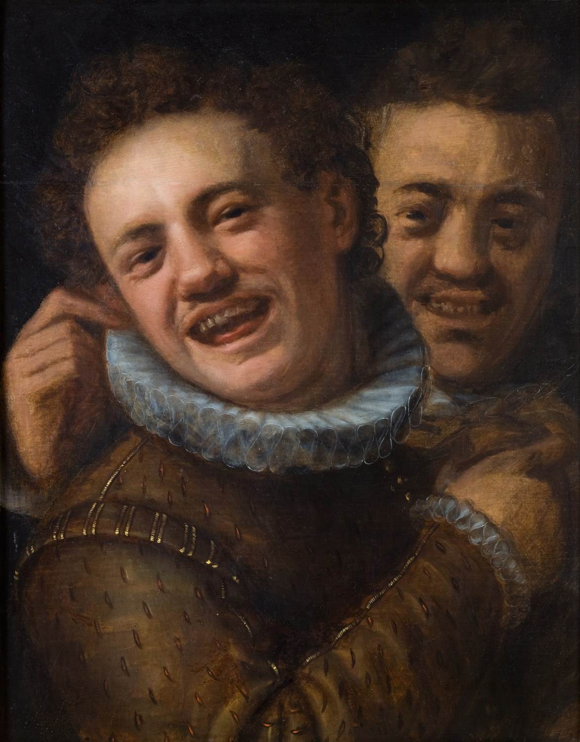 Due uomini sorridenti (auto -portrait)