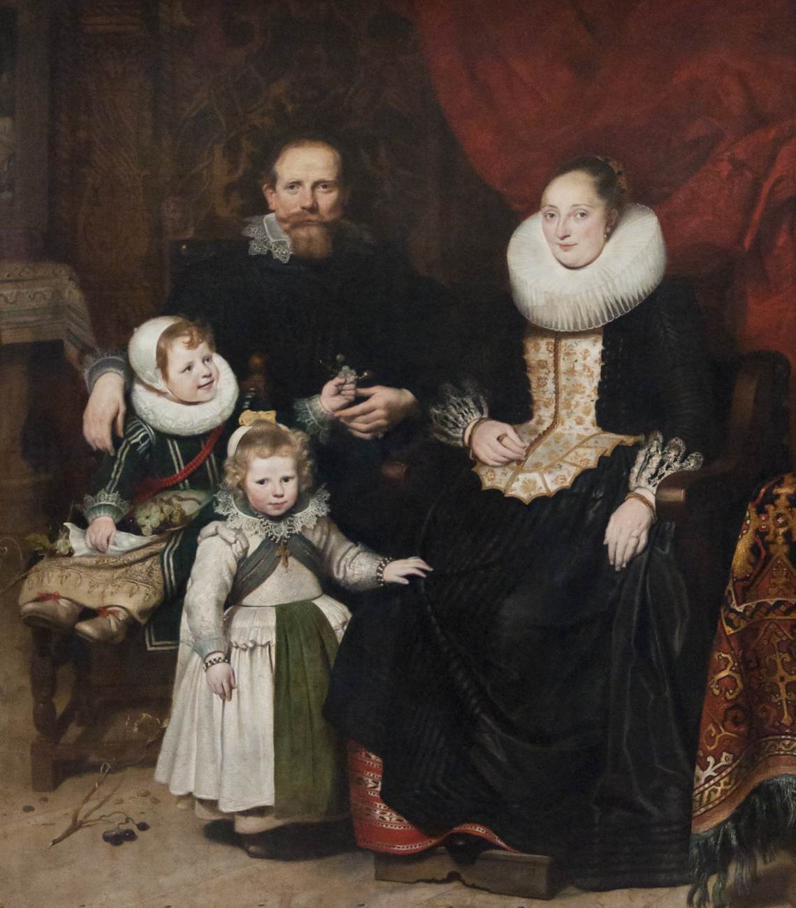 Künstler -Selbstporträt mit seiner Familie