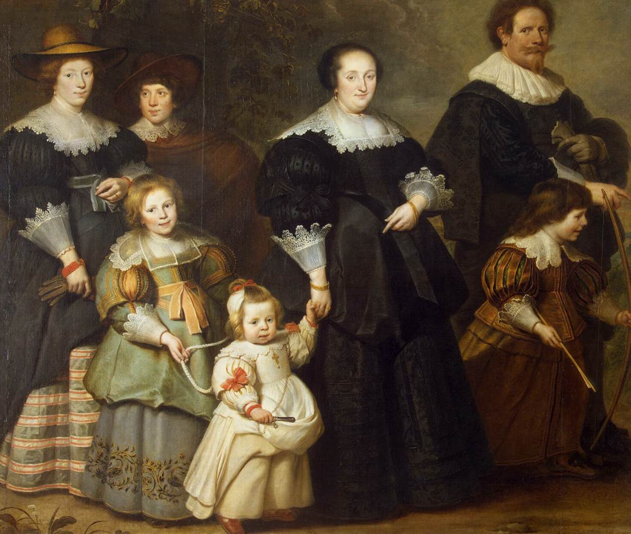 Self -Portrad des Künstlers mit seiner Frau Suzana Schwanz und seinen Kindern