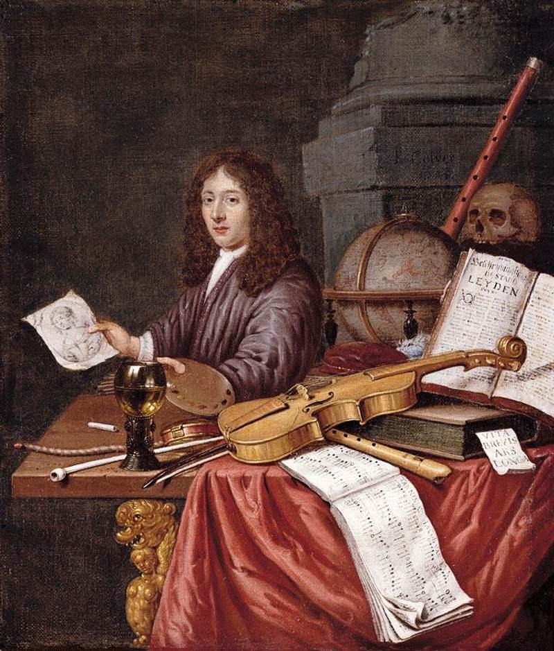 Self-portrait with a Vanitas Still Life