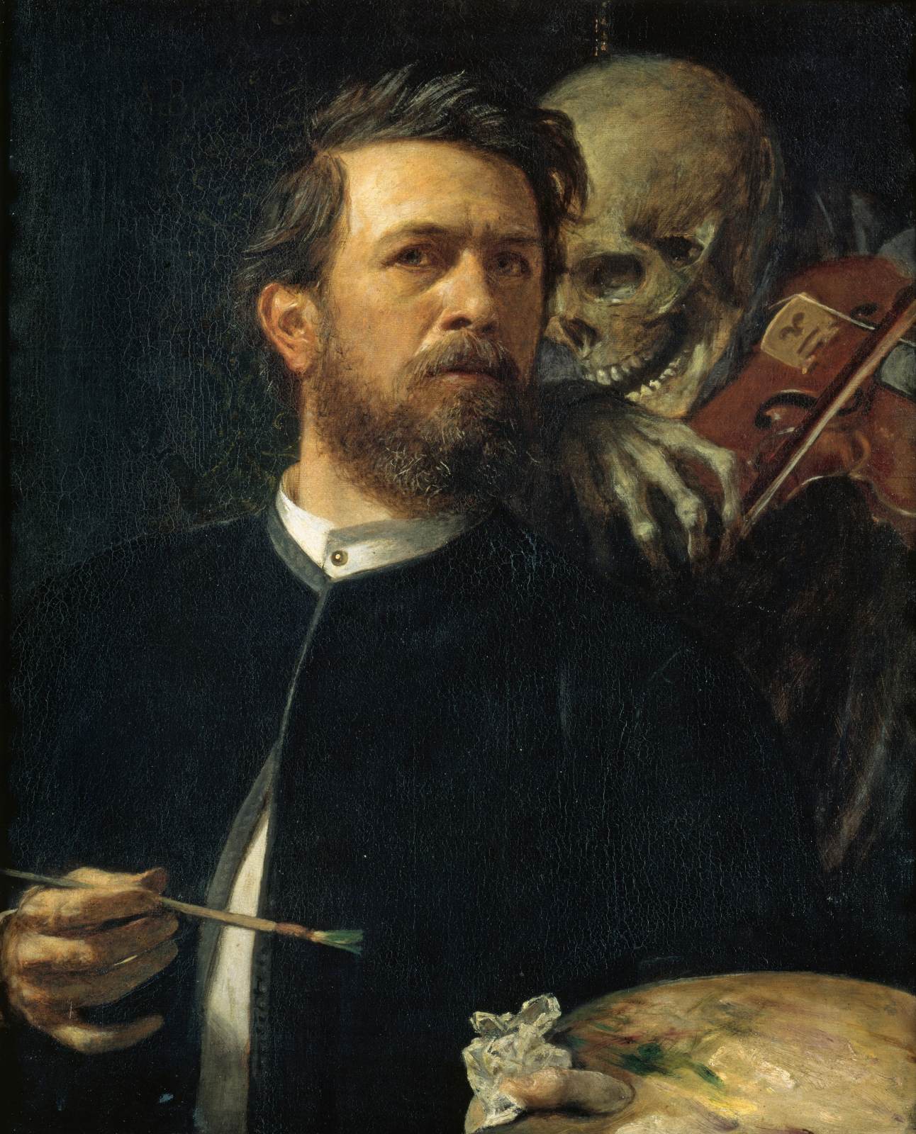 Self -Portrait ze śmiercią jako skrzypka