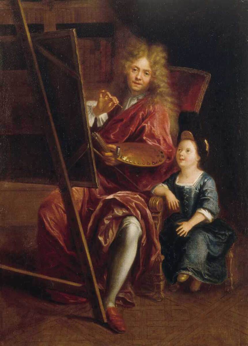 Self-portrait with his Son Carlos-Antoine