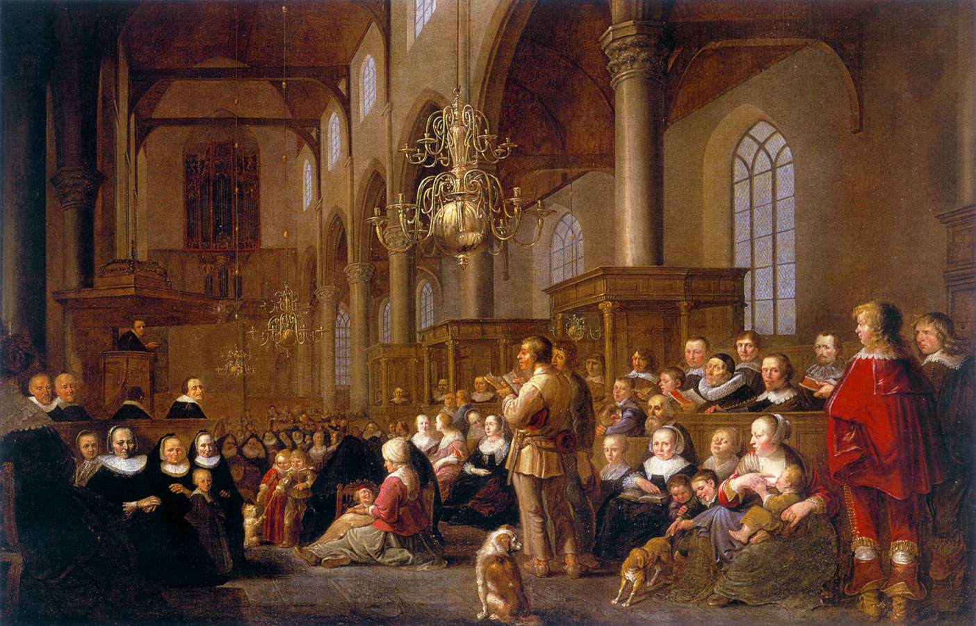 Dutch Reformed Service in the Grote Kerk of Weesp