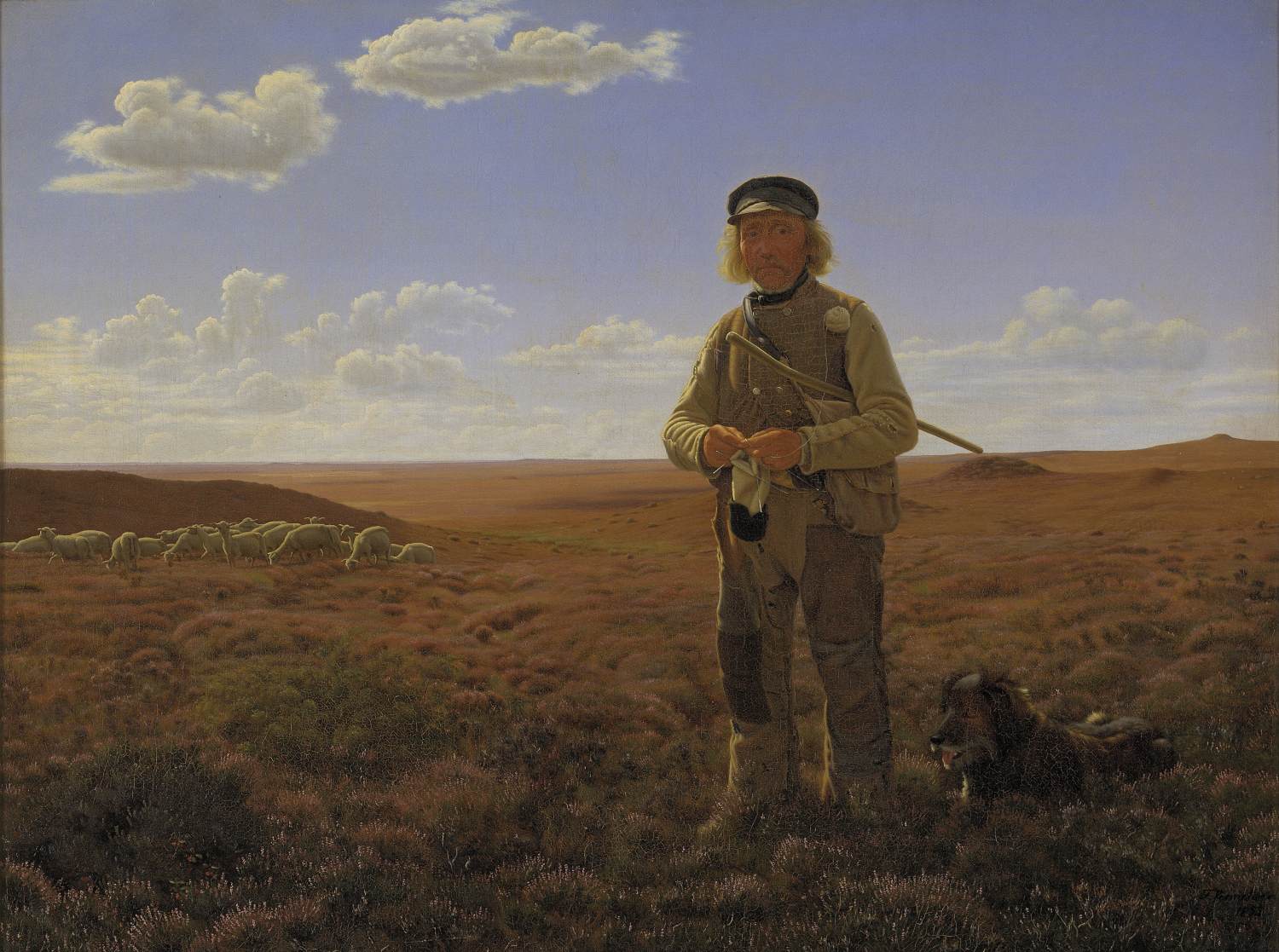 A Jutland Shepherd Over the Moors