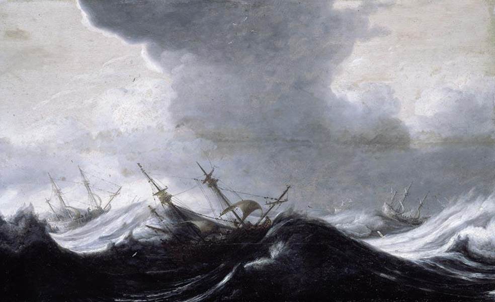 Dutch Ship in Heavy Seas