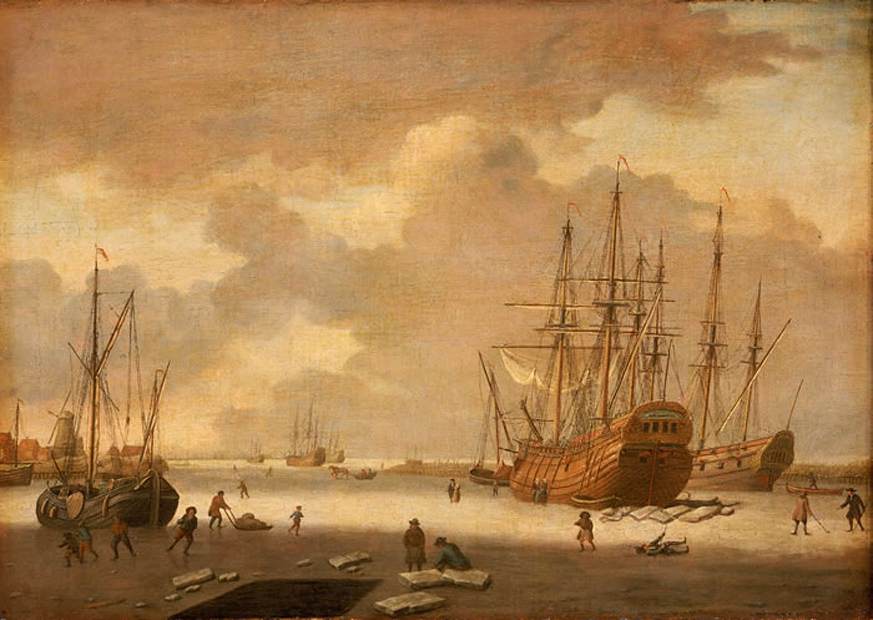 A Dutch Whaler and Other Ships on the Ice