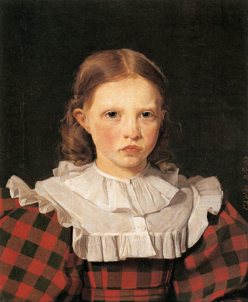 Retrato de Adolphine Købke, Hermana del Artista