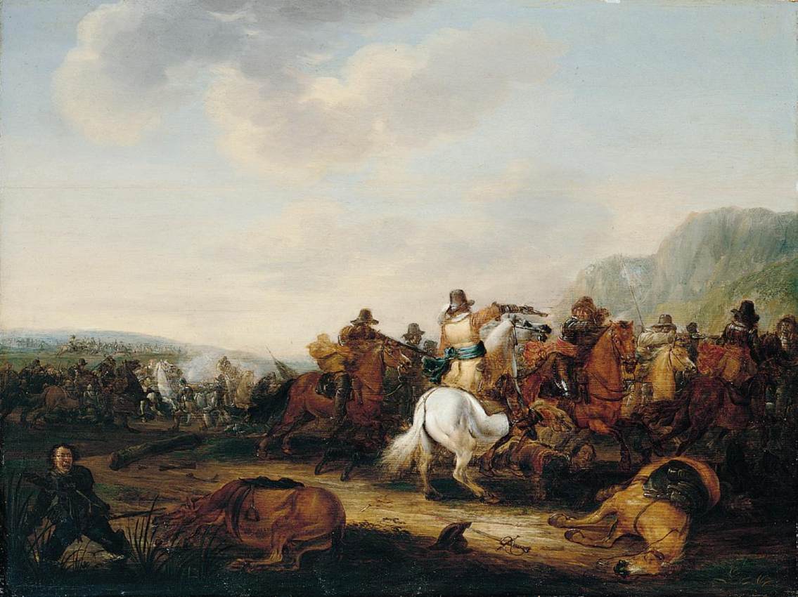 Une escarmouche entre la cavalerie et l'infanterie